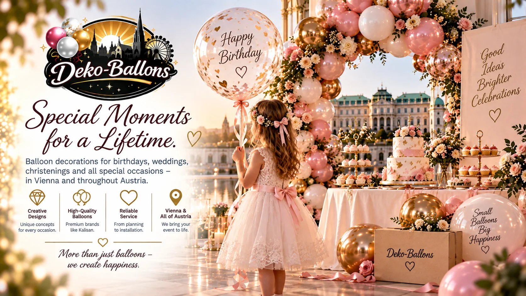 Professional Kalisan balloons in a wide range of colors for decorations and events